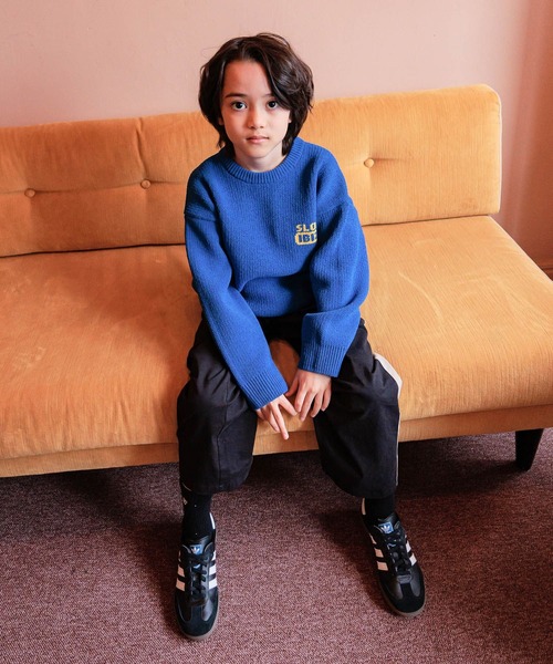 BAYFLOW（ベイフロー）の「[遊んで汚れても安心♪]洗える!HAPPYカラーニットプルオーバー25(KIDS)（ニット/セーター・キッズ・ネイビー/オレンジ/ピンク/レッド/ブルー・110cm/130cm/150cm）」の16枚目の写真