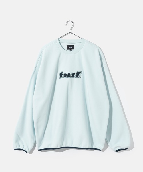HUF(ハフ)の「HUF H DOT POLAR FLEECE CREWNECK ハフ ポーラーフリース ロゴ スウェット(スウェット・メンズ・スカイブルー/ブラック・SMALL/MEDIUM/LARGE/X-LARGE)」の2枚目の写真