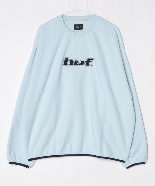 HUF(ハフ)の「HUF H DOT POLAR FLEECE CREWNECK ハフ ポーラーフリース ロゴ スウェット(スウェット・メンズ・スカイブルー/ブラック・SMALL/MEDIUM/LARGE/X-LARGE)」の12枚目の写真