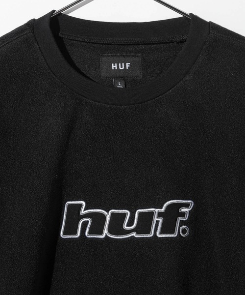 HUF(ハフ)の「HUF H DOT POLAR FLEECE CREWNECK ハフ ポーラーフリース ロゴ スウェット(スウェット・メンズ・スカイブルー/ブラック・SMALL/MEDIUM/LARGE/X-LARGE)」の6枚目の写真