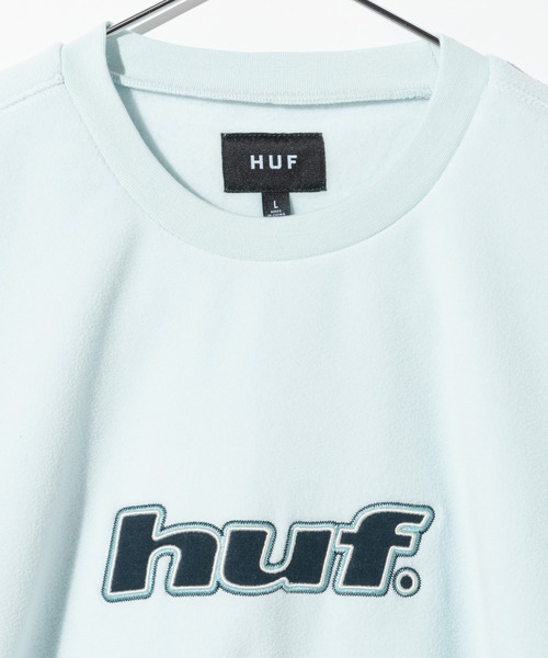 HUF(ハフ)の「HUF H DOT POLAR FLEECE CREWNECK ハフ ポーラーフリース ロゴ スウェット(スウェット・メンズ・スカイブルー/ブラック・SMALL/MEDIUM/LARGE/X-LARGE)」の7枚目の写真