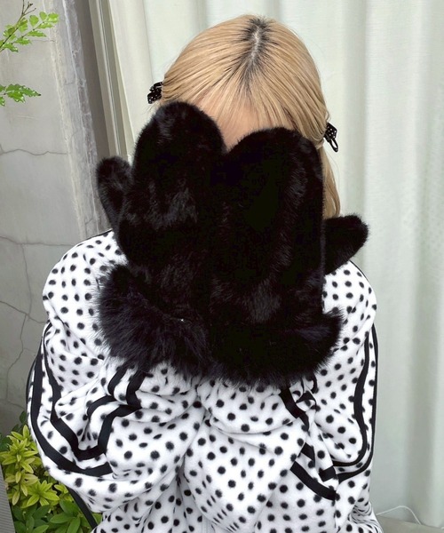 WEGO(ウィゴー)の「WEGO/ファーミトングローブ(手袋・レディース・ホワイト/ブラック・FREE)」の2枚目の写真