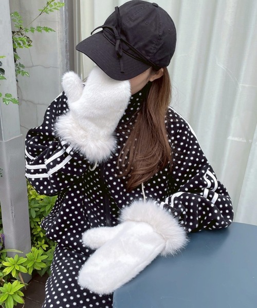 WEGO(ウィゴー)の「WEGO/ファーミトングローブ(手袋・レディース・ホワイト/ブラック・FREE)」の3枚目の写真