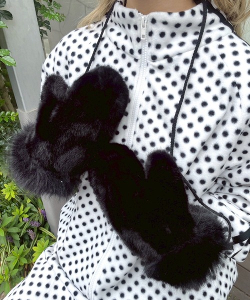 WEGO(ウィゴー)の「WEGO/ファーミトングローブ(手袋・レディース・ホワイト/ブラック・FREE)」の7枚目の写真