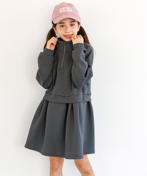 coca（coca）（コカ）の「キッズ　ソフトスウェットドッキングワンピース（ワンピース・キッズ・ライトグリーン/チャコール・120/130/140/150）」の21枚目の写真