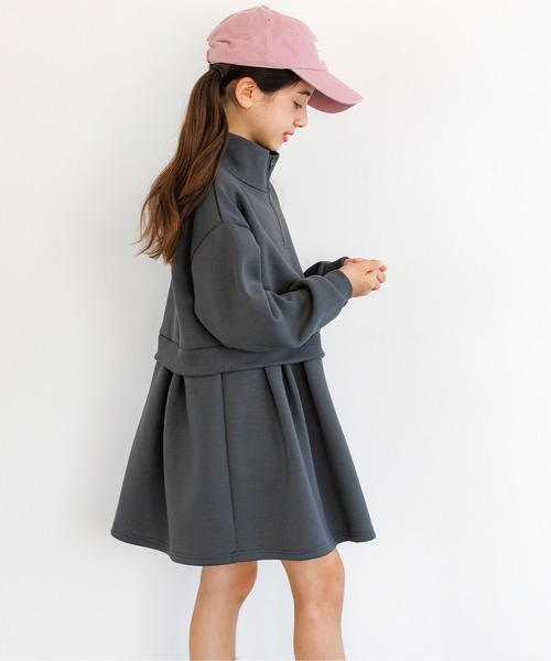 coca（coca）（コカ）の「キッズ　ソフトスウェットドッキングワンピース（ワンピース・キッズ・ライトグリーン/チャコール・120/130/140/150）」の19枚目の写真