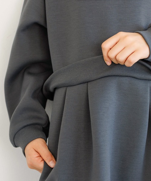 coca（coca）（コカ）の「キッズ　ソフトスウェットドッキングワンピース（ワンピース・キッズ・ライトグリーン/チャコール・120/130/140/150）」の16枚目の写真