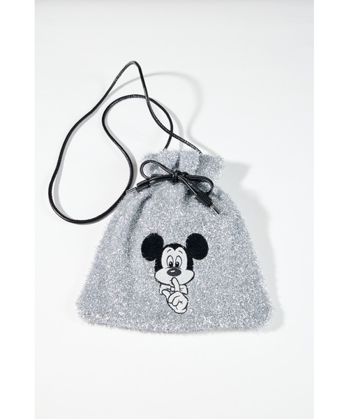 ottilie(オティーリエ)の「【 TO:RCH / トーチ 】Disney Collection Mickey ラメニットショルダーバッグ(ショルダーバッグ・レディース・ブラック/シルバー/オフホワイト・FREE)」の3枚目の写真