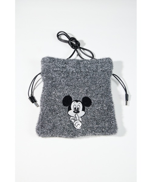 ottilie(オティーリエ)の「【 TO:RCH / トーチ 】Disney Collection Mickey ラメニットショルダーバッグ(ショルダーバッグ・レディース・ブラック/シルバー/オフホワイト・FREE)」の4枚目の写真