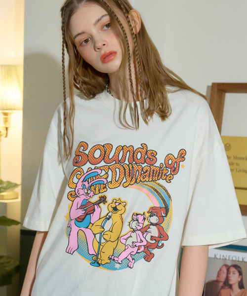CPGN STUDIO(コンパーニョ)の「ホッピートリオ 半袖Tシャツクリーム(Tシャツ/カットソー・レディース・その他・MEDIUM/LARGE)」の1枚目の写真
