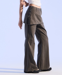 Wrap up Flare Trousers (DEEP OLIVE)