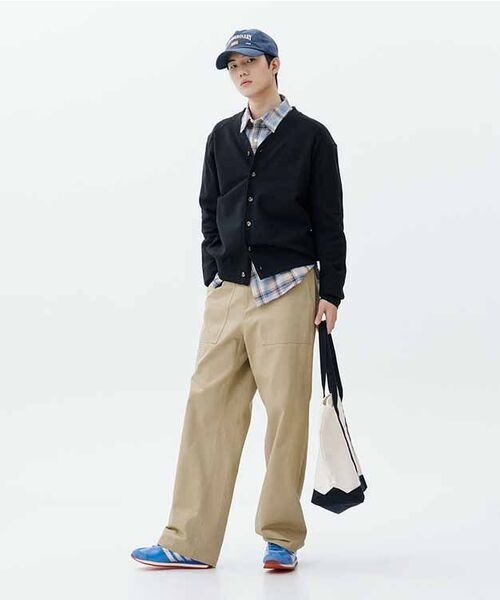 MUSINSA STANDARD（ムシンサスタンダード）の「デイリーキャンバス トートバッグ [アイボリー/ネイビー]（トートバッグ・レディース・その他・FREE）」の15枚目の写真