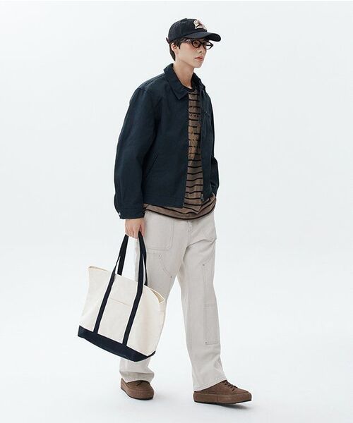 MUSINSA STANDARD（ムシンサスタンダード）の「デイリーキャンバス トートバッグ [アイボリー/ネイビー]（トートバッグ・レディース・その他・FREE）」の16枚目の写真