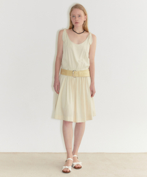 SINOON（シヌーン）の「Rabbit Tie Dress (Beige)（ワンピース）」