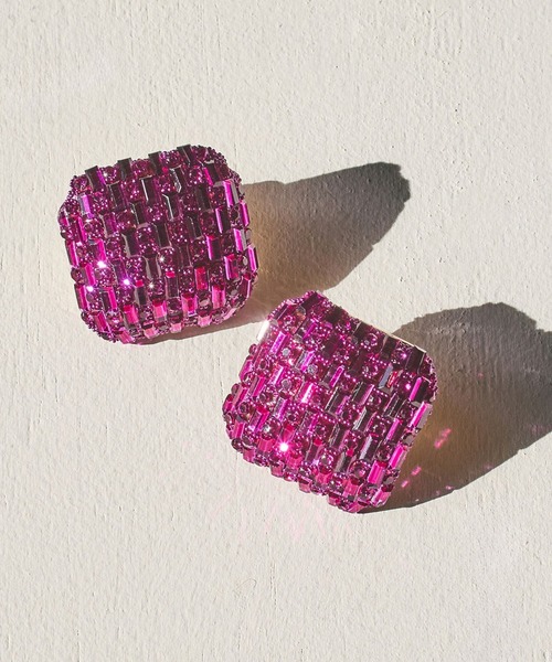 ROSE BUD（ローズバッド）の「MIRROR BALL EARRING（イヤリング・レディース・ピンク/シルバー/マルチ・ONE SIZE）」の2枚目の写真