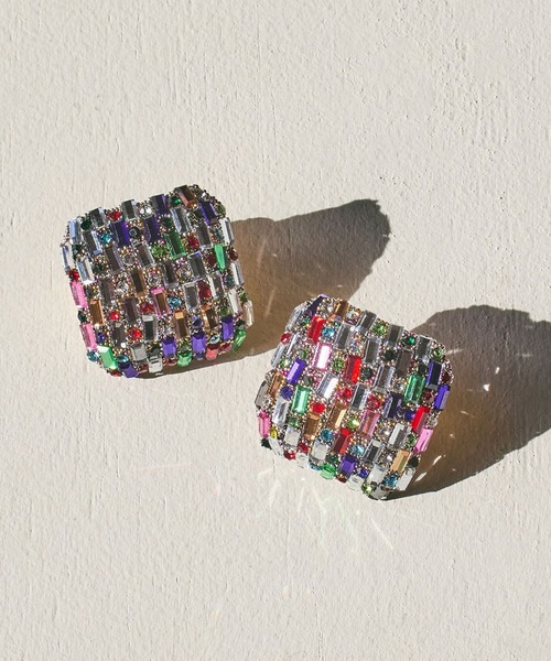 ROSE BUD（ローズバッド）の「MIRROR BALL EARRING（イヤリング・レディース・ピンク/シルバー/マルチ・ONE SIZE）」の3枚目の写真