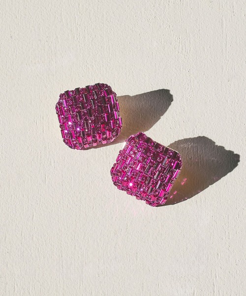 ROSE BUD（ローズバッド）の「MIRROR BALL EARRING（イヤリング・レディース・ピンク/シルバー/マルチ・ONE SIZE）」の5枚目の写真