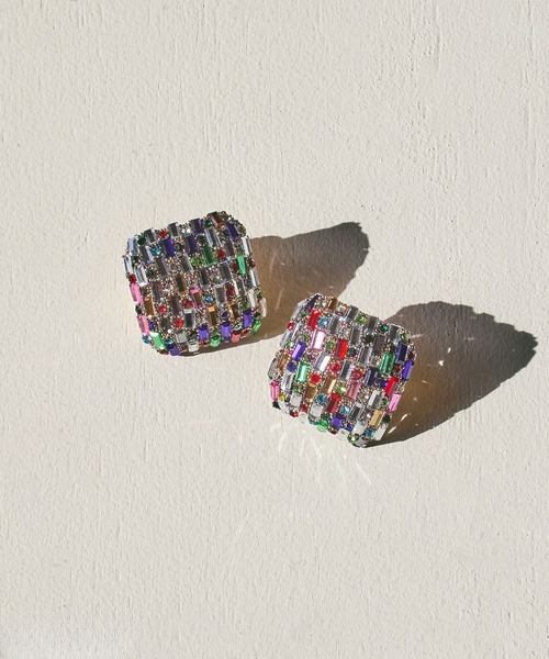 ROSE BUD（ローズバッド）の「MIRROR BALL EARRING（イヤリング・レディース・ピンク/シルバー/マルチ・ONE SIZE）」の7枚目の写真