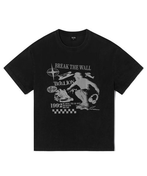 TRILLION(トリリオン)の「スケートボードピグメントグラフィック半袖Tシャツ(BLACK)(Tシャツ/カットソー・レディース・その他・MEDIUM/LARGE/X-LARGE)」の4枚目の写真