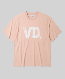 ベーシックバーデントロゴ半袖Tシャツ[ピンク]