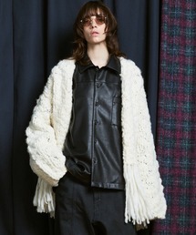 ⭐️極美品　MAISON SPECIAL フリンジフェザーカーデ MAISON SPECIAL（メゾンスペシャル）の「フリンジフェザーカーデ