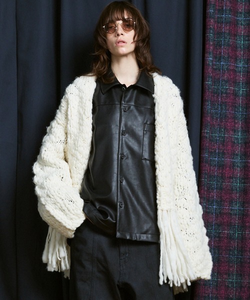 UNISEX кардиган Volume Yarn Prime-Over Fringe / MAISON SPECIAL