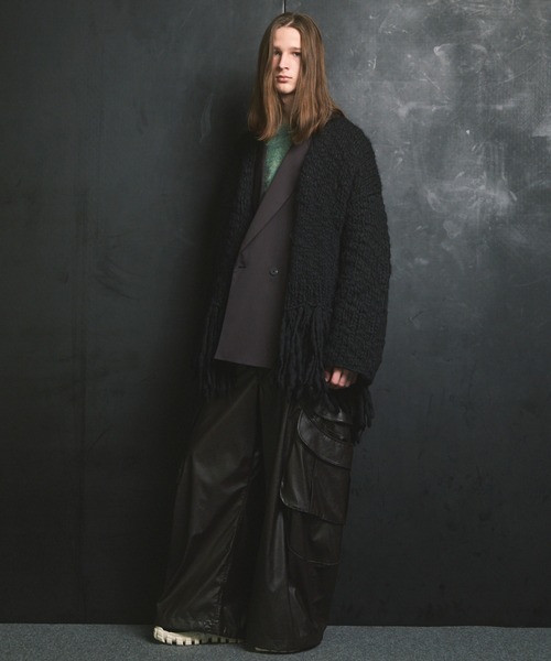 MAISON SPECIAL(メゾンスペシャル)の「《UNISEX》Volume Yarn Prime-Over Fringe Cardigan/ボリュームヤーンプライムオーバーフリンジカーディガン【MAISON SPECIAL/メゾンスペシャル】(カーディガン/ボレロ・メンズ・アイボリー/ブラック・FREE)」の14枚目の写真