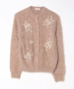 セール】アンゴラコンパールビーズシシュウカーディガン