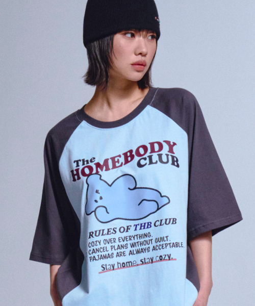 GRAVER（グレーバー）の「[UNISEX]THB CLUB Raglan Short Sleeve T-shirt_2color（Tシャツ/カットソー・メンズ・チャコール/アイボリー・LARGE/MEDIUM）」の5枚目の写真