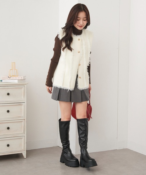 MAGASIN DE MODE Chou Chou(マガジンデモードシュシュ)の「【MAGASIN DE MODE Chou Chou】厚底ロングブーツ LON(ブーツ・レディース・ブラウン/ブラック・XS/S/M/L)」の12枚目の写真
