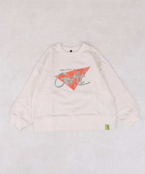 Life Support Products（ライフサポートプロダクツ）の「ベーシックプリントトレーナー（スウェット・キッズ・チャコール/ホワイト系1/ホワイト系2/ブラック/ホワイト系その他/杢グレー・100/95/90/80/110/150/140/130/120）」の3枚目の写真