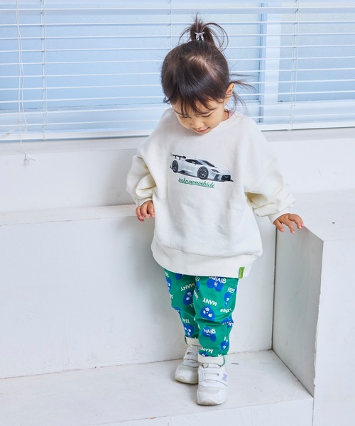 Life Support Products（ライフサポートプロダクツ）の「ベーシックプリントトレーナー（スウェット・キッズ・チャコール/ホワイト系1/ホワイト系2/ブラック/ホワイト系その他/杢グレー・100/95/90/80/110/150/140/130/120）」の8枚目の写真