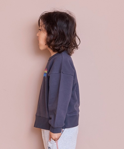 Life Support Products（ライフサポートプロダクツ）の「ベーシックプリントトレーナー（スウェット・キッズ・チャコール/ホワイト系1/ホワイト系2/ブラック/ホワイト系その他/杢グレー・100/95/90/80/110/150/140/130/120）」の13枚目の写真