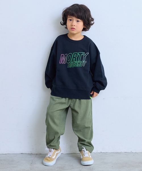 Life Support Products（ライフサポートプロダクツ）の「ベーシックプリントトレーナー（スウェット・キッズ・チャコール/ホワイト系1/ホワイト系2/ブラック/ホワイト系その他/杢グレー・100/95/90/80/110/150/140/130/120）」の21枚目の写真