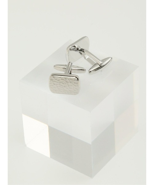TAKA-Q（タカキュー）の「【ビジネス】タカキュー ウロコ調 レクタングルカフス（カフリンクス・メンズ・シルバー・FREE）」の4枚目の写真