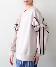 DOLLUPOOPS | スリーブリボンステッチプルオーバー(スウェット)
