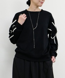 DOLLUPOOPS | スリーブリボンステッチプルオーバー(スウェット)