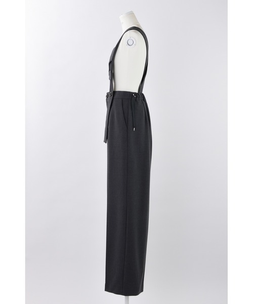 ENFOLD（エンフォルド）の「ダブルクロス ワイドサロペット（サロペット/オーバーオール・レディース・チャコールグレー/ブラック・38/36）」の13枚目の写真