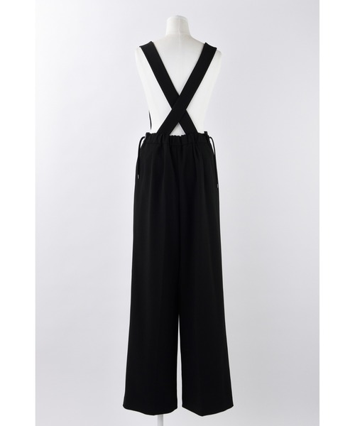 ENFOLD（エンフォルド）の「ダブルクロス ワイドサロペット（サロペット/オーバーオール・レディース・チャコールグレー/ブラック・38/36）」の9枚目の写真