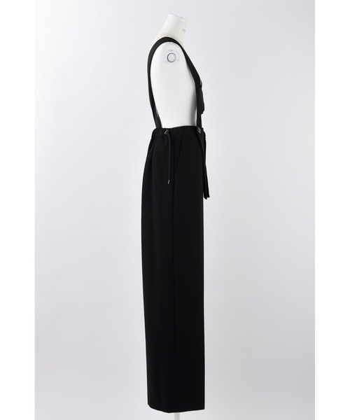 ENFOLD（エンフォルド）の「ダブルクロス ワイドサロペット（サロペット/オーバーオール・レディース・チャコールグレー/ブラック・38/36）」の8枚目の写真