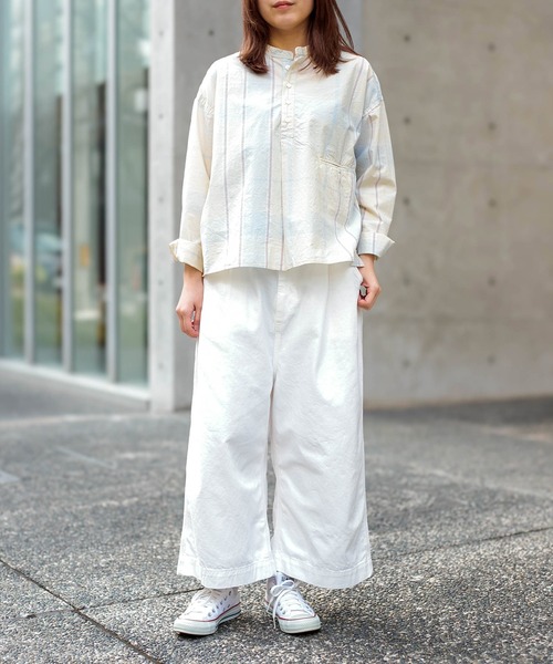 D.M.G.（ドミンゴ）の「[D.M.G / ディーエムジー] 10oz生成りデニム クロップドワイドパンツ（デニムパンツ・レディース・キナリ・M/S）」の12枚目の写真