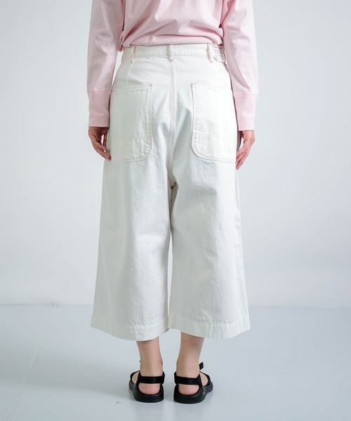 D.M.G.（ドミンゴ）の「[D.M.G / ディーエムジー] 10oz生成りデニム クロップドワイドパンツ（デニムパンツ・レディース・キナリ・M/S）」の21枚目の写真