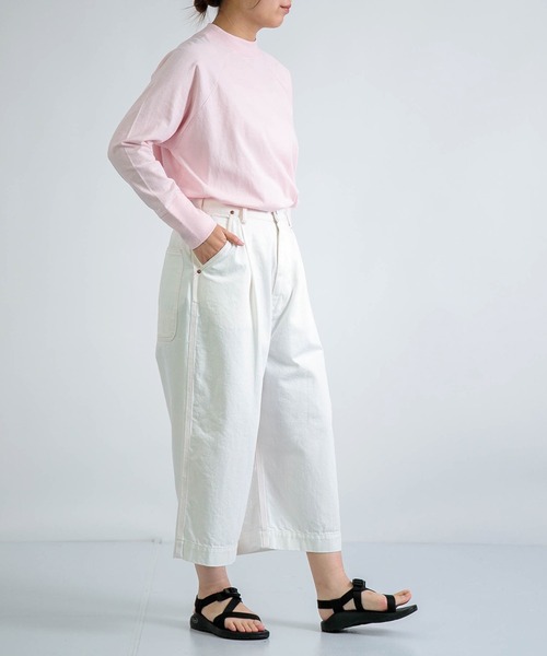 D.M.G.（ドミンゴ）の「[D.M.G / ディーエムジー] 10oz生成りデニム クロップドワイドパンツ（デニムパンツ・レディース・キナリ・M/S）」の17枚目の写真