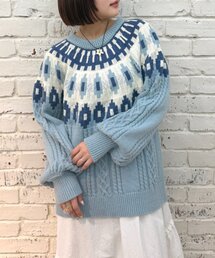 w closet（ダブルクローゼット）の「ノルディックアランニット（ニット/セーター・レディース）」
