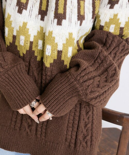 w closet（ダブルクローゼット）の「ノルディックアランニット（ニット