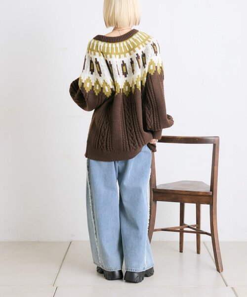 w closet（ダブルクローゼット）の「ノルディックアランニット（ニット