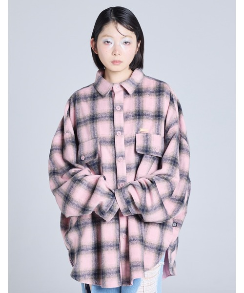 Little sunny bite（リトルサニーバイト）の「check jacket（シャツ/ブラウス・レディース・ピンク/ブラック/ブルー・SMALL/MEDIUM）」の3枚目の写真