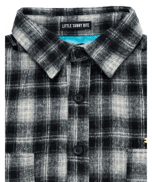 Little sunny bite（リトルサニーバイト）の「check jacket（シャツ/ブラウス・レディース・ピンク/ブラック/ブルー・SMALL/MEDIUM）」の4枚目の写真