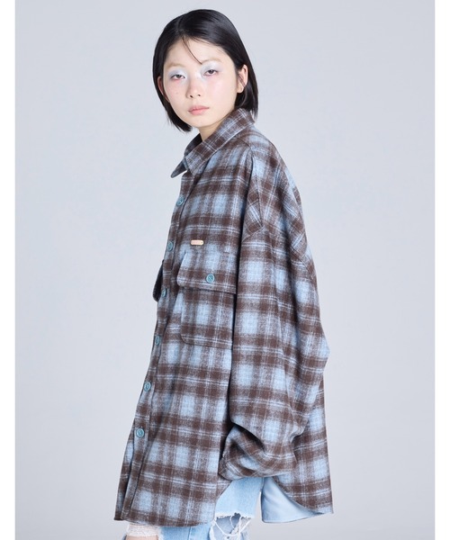 Little sunny bite（リトルサニーバイト）の「check jacket（シャツ/ブラウス・レディース・ピンク/ブラック/ブルー・SMALL/MEDIUM）」の14枚目の写真