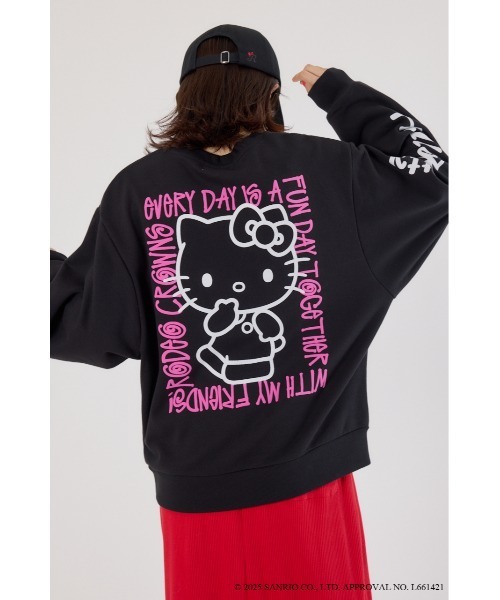 RODEO CROWNS WIDE BOWL（ロデオクラウンズワイドボウル）の「(サンリオキャラクターズ) BLC スウェットトップス（スウェット・レディース・ブルー系その他/パープル系その他/イエロー系その他/ピンク系その他・FREE）」の4枚目の写真